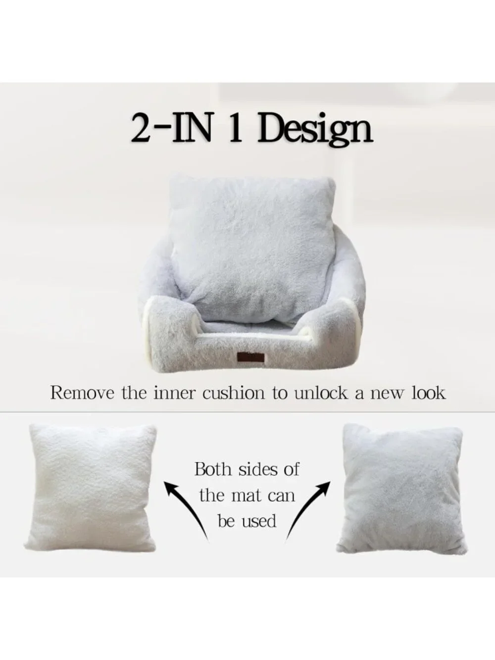 Cozy Large Cat Bed for Indoor Cats - Washable Tent with Soft Cushioned Pillow